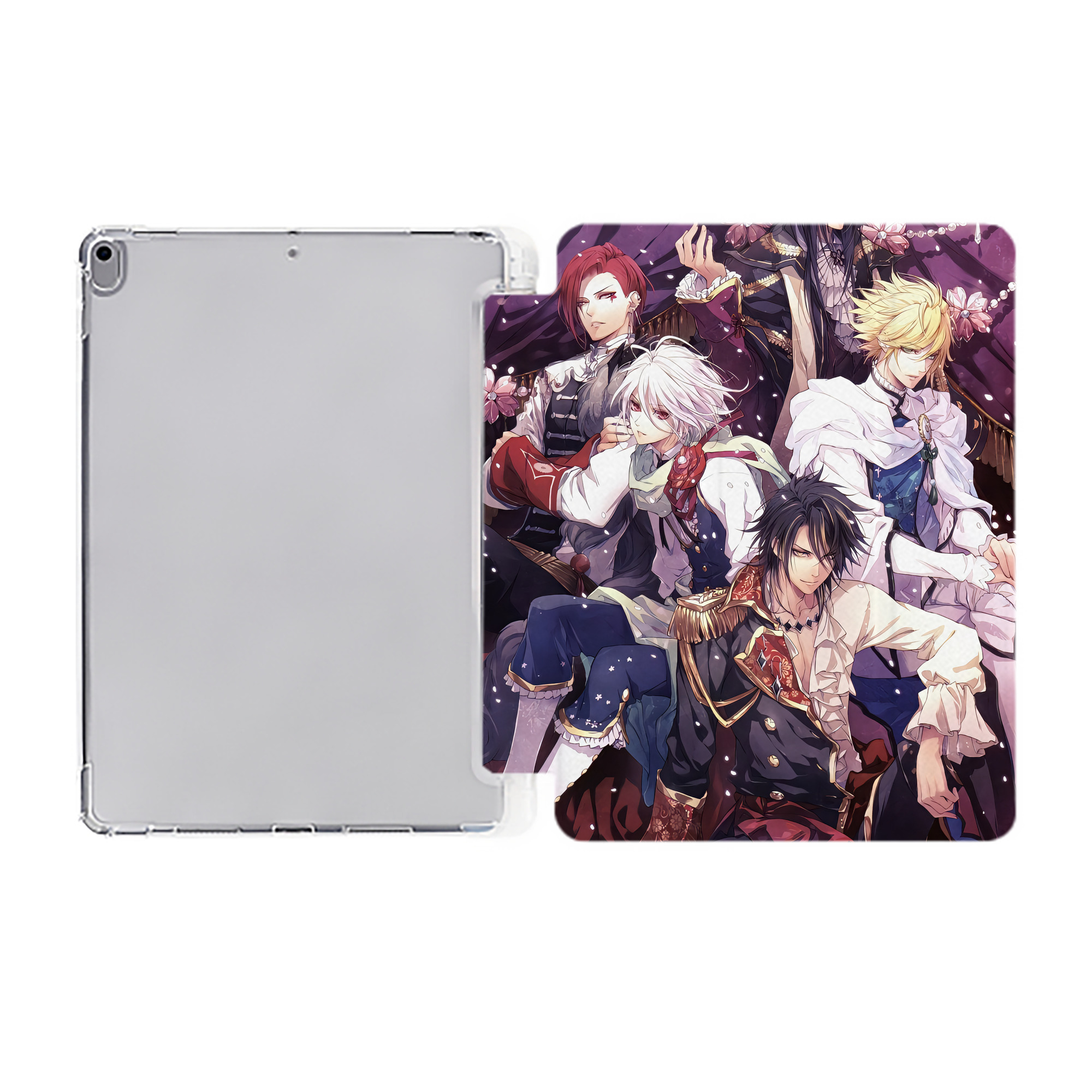 （画像用） 刀剣乱舞 Touken Ranbu IPad ケース ペン収納付き 三つ折りスタンド PUレザー×シリコン 対応機種9.5/10.5/10.9インチ